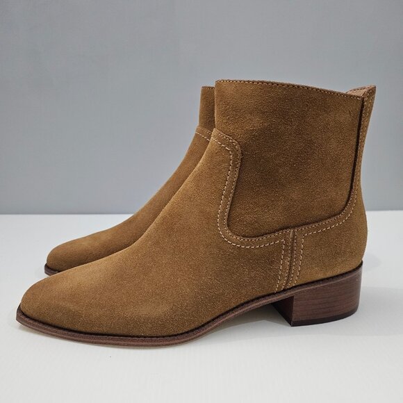 NEW Cole Haan Naia Ankle Bootie Womens 8 Golden Toffee Suede Western Cowgirl - Picture 14 of 14